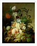Still Life with Flowers and Fruit by Jan Evert Morel