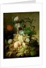 Still Life with Flowers and Fruit by Jan Evert Morel