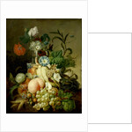 Still Life with Flowers and Fruit by Jan Evert Morel