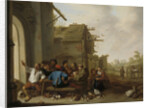 Figures before a Village Inn by Cornelis Saftleven