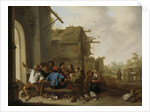 Figures before a Village Inn by Cornelis Saftleven