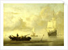 Ships near the Coast during a Calm by Willem van de Velde II