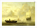 Ships near the Coast during a Calm by Willem van de Velde II