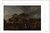 Farmstead with the Gentleman Farmer and his Wife and the Painter in the foreground by Jan Pietersz Opperdoes