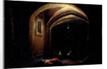Men Sleeping in a Room with lighted Arches by Hendrik van Steenwijck I
