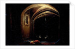 Men Sleeping in a Room with lighted Arches by Hendrik van Steenwijck I