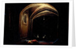 Men Sleeping in a Room with lighted Arches by Hendrik van Steenwijck I