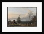 Dutch Ships at anchorage at Texel, in the middle the Golden Lion, the Flagship of Cornelis Tromp, The Netherlands by Ludolf Bakhuysen