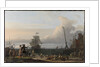 Dutch Ships at anchorage at Texel, in the middle the Golden Lion, the Flagship of Cornelis Tromp, The Netherlands by Ludolf Bakhuysen