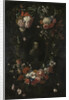 Garland of Flowers surrounding Portrait of Hieronymus van Weert, Martyr of Gorkum by David Teniers II