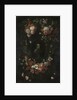 Garland of Flowers surrounding Portrait of Hieronymus van Weert, Martyr of Gorkum by David Teniers II