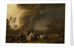 The annunciation to the shepherd by Cornelis Saftleven