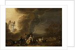 The annunciation to the shepherd by Cornelis Saftleven