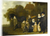 Group Portrait of the Meebeeck Cruywagen Family at the Gate of their Country Home on the Uitweg near Amsterdam by Jacob van Loo