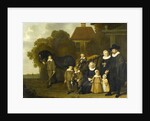 Group Portrait of the Meebeeck Cruywagen Family at the Gate of their Country Home on the Uitweg near Amsterdam by Jacob van Loo