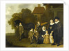 Group Portrait of the Meebeeck Cruywagen Family at the Gate of their Country Home on the Uitweg near Amsterdam by Jacob van Loo
