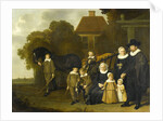 Group Portrait of the Meebeeck Cruywagen Family at the Gate of their Country Home on the Uitweg near Amsterdam by Jacob van Loo