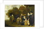 Group Portrait of the Meebeeck Cruywagen Family at the Gate of their Country Home on the Uitweg near Amsterdam by Jacob van Loo
