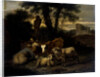 Italian Landscape with Shepherdess and Animals by Simon van der Does