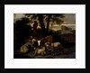 Italian Landscape with Shepherdess and Animals by Simon van der Does