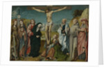 Christ on the Cross with the Virgin, Saint John, Mary Magdalene and Saints Cecilia and Barbara, Francis and Jerome by Cornelis Engebrechtsz