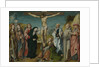 Christ on the Cross with the Virgin, Saint John, Mary Magdalene and Saints Cecilia and Barbara, Francis and Jerome by Cornelis Engebrechtsz
