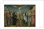 Christ on the Cross with the Virgin, Saint John, Mary Magdalene and Saints Cecilia and Barbara, Francis and Jerome by Cornelis Engebrechtsz