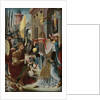 Meeting of Abraham and Melchizedek, inner, left wing of a triptych by Anonymous