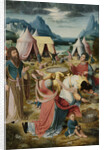 Gathering of Manna, inner, right wing of a triptych by Anonymous