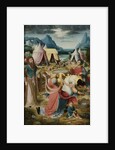 Gathering of Manna, inner, right wing of a triptych by Anonymous