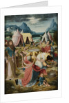 Gathering of Manna, inner, right wing of a triptych by Anonymous