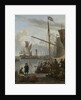 The IJ at Amsterdam, seen from the Mosselsteiger, mussel pier, The Netherlands by Ludolf Bakhuysen