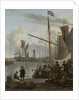 The IJ at Amsterdam, seen from the Mosselsteiger, mussel pier, The Netherlands by Ludolf Bakhuysen