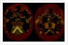Hatchment with the coat of arms of Boudaen and Fourmenois, 1623, het wapen van Fourmenois omgewend by Anonymous