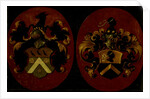 Hatchment with the coat of arms of Boudaen and Fourmenois, 1623, het wapen van Fourmenois omgewend by Anonymous