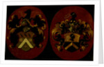 Hatchment with the coat of arms of Boudaen and Fourmenois, 1623, het wapen van Fourmenois omgewend by Anonymous