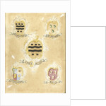 The coat of arms of Maria Magdalena Stavenisse, wife of Jacob de Witte, with the coat of arms of her four grandparents by Anonymous