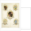 The coat of arms of Anna Digna van Gelre, wife of Laurens Jacobsz de Witte, with the coat of arms of her four grandparents by Anonymous