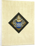 The coat of arms of family de Witte, after a diamond-shaped plate with the initials IW on both sides of the shield and the year 1590 by Anonymous