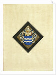 The coat of arms of family de Witte, after a diamond-shaped plate with the initials IW on both sides of the shield and the year 1590 by Anonymous