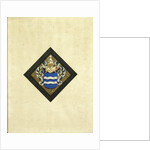 The coat of arms of family de Witte, after a diamond-shaped plate with the initials IW on both sides of the shield and the year 1590 by Anonymous