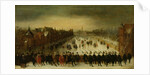 Stadtholder Maurice with his Bodyguard and Entourage at the Frozen Hofvijver in The Hague by Adam van Breen