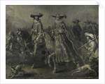 Friedrich V, Elector Palatine, King of Bohemia, and his Wife Elizabeth Stuart on Horseback, Frederick I by Adriaen Pietersz. van de Venne