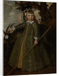 Portrait of a boy with a billygoat by Jan Albertsz. Rotius