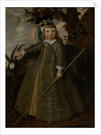 Portrait of a boy with a billygoat by Jan Albertsz. Rotius
