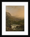 River in the Ardennes at Sunset by Henri van Assche