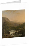 River in the Ardennes at Sunset by Henri van Assche