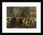 Officers and other Marksmen of the V District in Amsterdam by Jacob Adriaensz. Backer