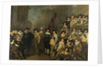 Officers and other Marksmen of the V District in Amsterdam by Jacob Adriaensz. Backer
