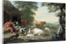 Arcadian Landscape with Shepherds and Animals by Jan van Gool